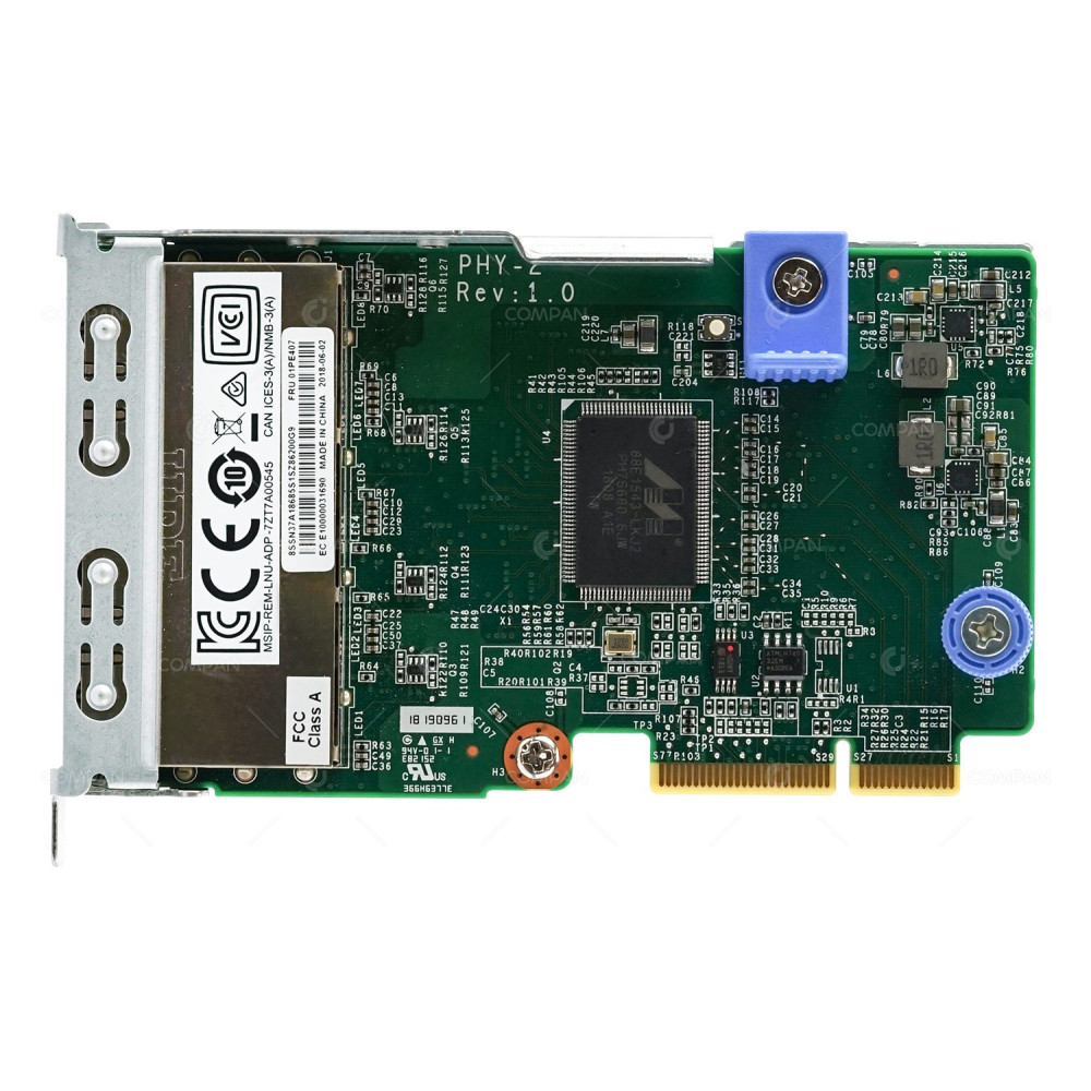 01PE407 LENOVO QUAD PORT 1GB RJ45 LOM PHY-2 ADAPTER FOR LENOVO THINKSYSTEM